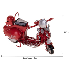 Lambretta Metallo 18 Cm - Pezzi 2 - 18X10X7cm - Colore: Rosso - Bianchi Dino - Oggettistica, Componenti D'Arredo