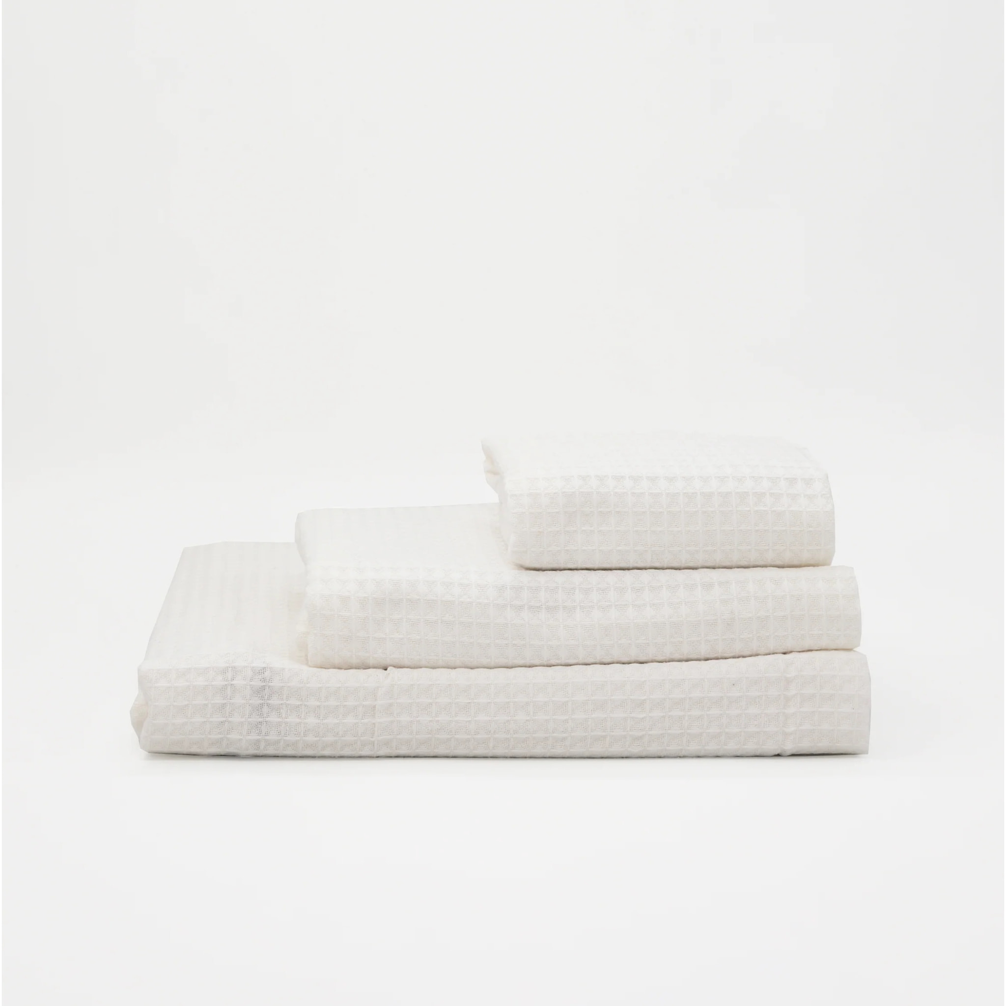 Serviettes Gaufrée 100 % coton Blanc chimique