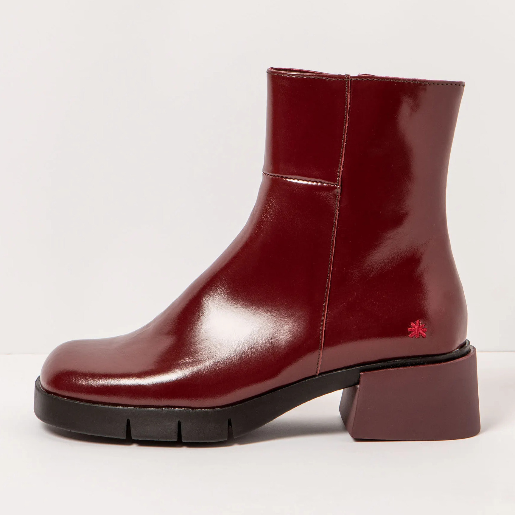 Botines 1284 NAPPA SHINNY BURDEOS / VARSOVIA color Burdeos