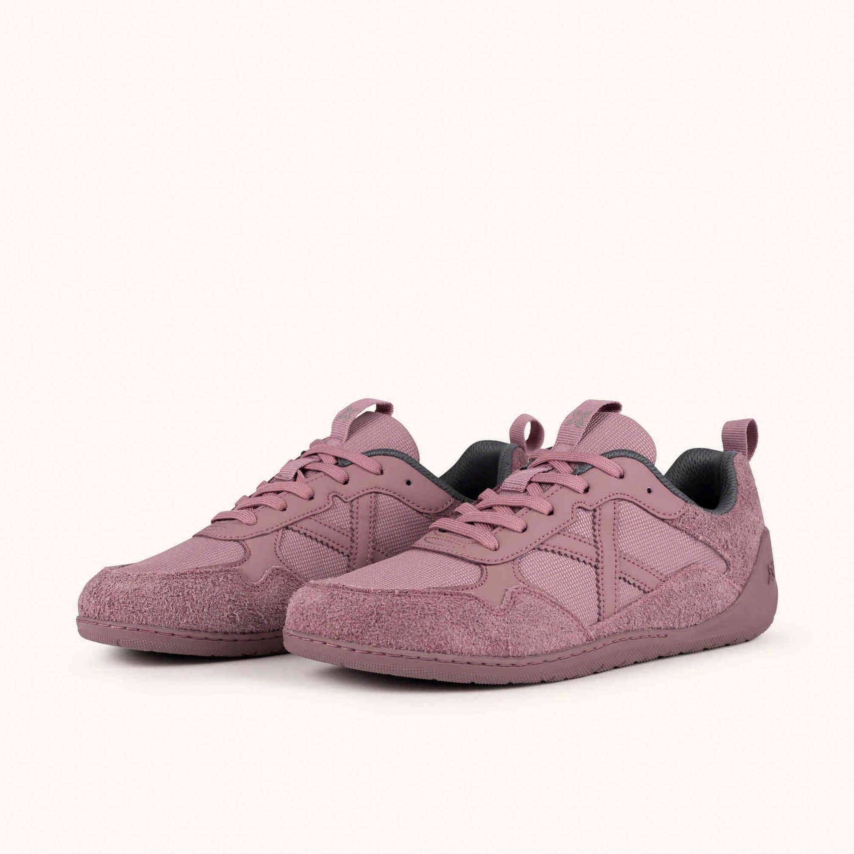 MUNICH FLEXING 10 Zapatillas Wild Feet "Barefoot" color malva y rosa empolvado con puntera ancha