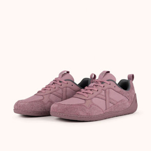 MUNICH FLEXING 10 Zapatillas Wild Feet "Barefoot" color malva y rosa empolvado con puntera ancha