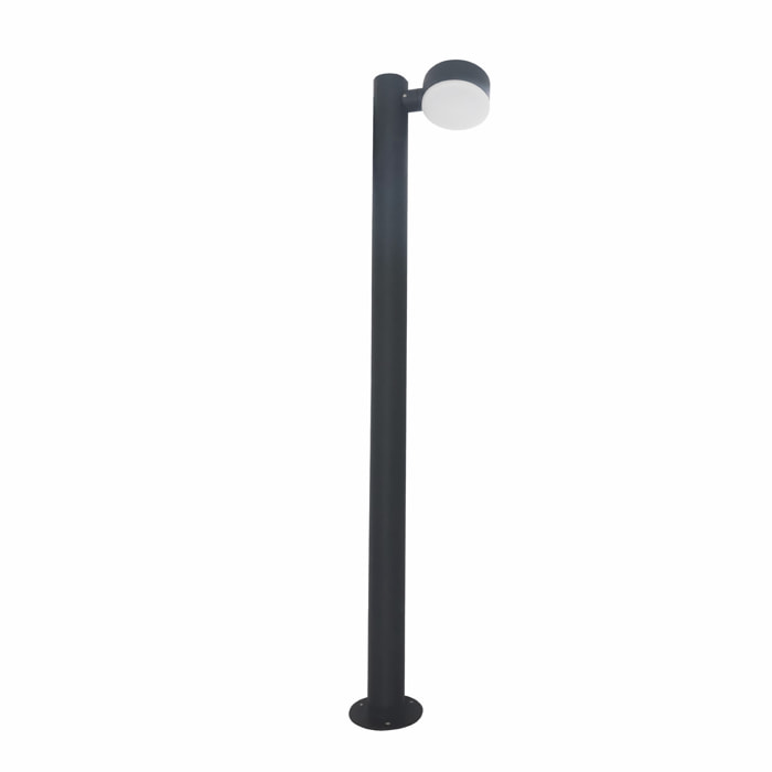 Forlight Baliza Exterior IP54 Pale LED 10.5W Blanco Neutro - 4000K Gris Urbano para Exterior de Jardín, Entrada, Camino