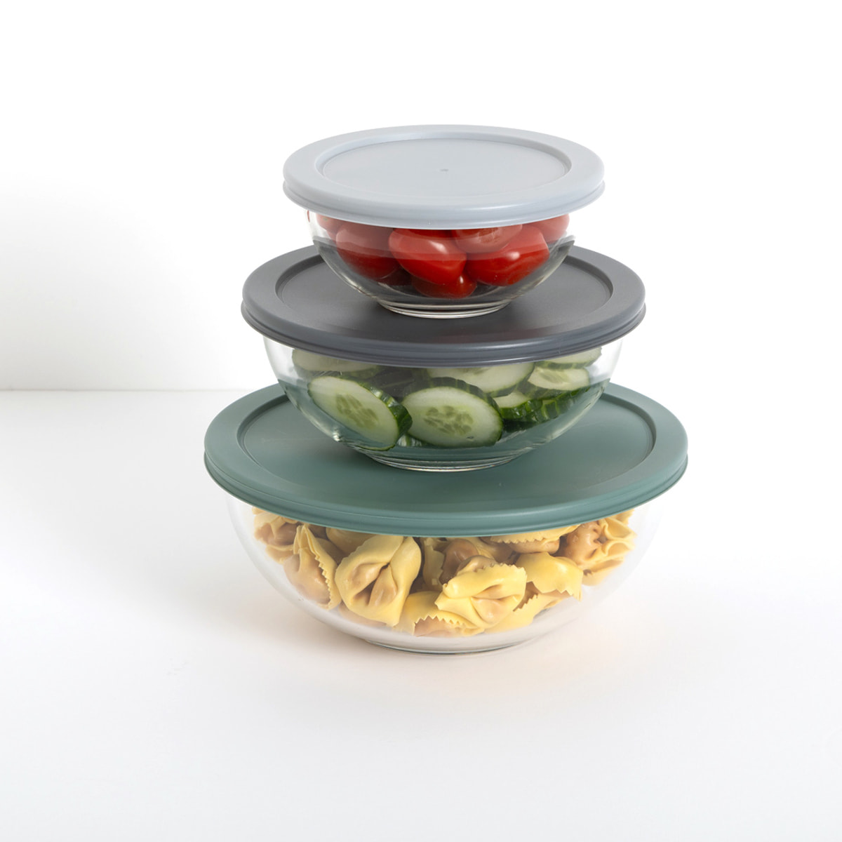 Set de 3 boîtes de conservation en verre