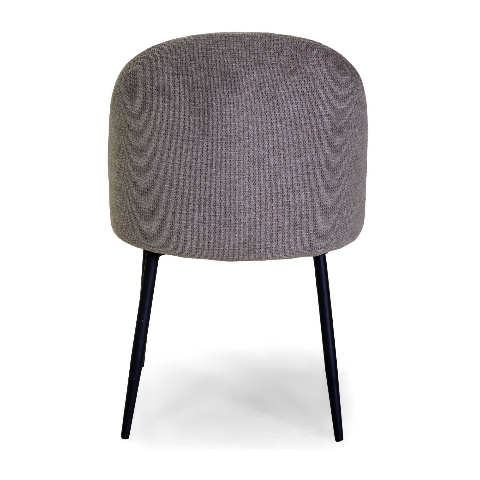 Sedia Mary Vacchetti in tessuto grigio con struttura nera cm60x50,5h79,5