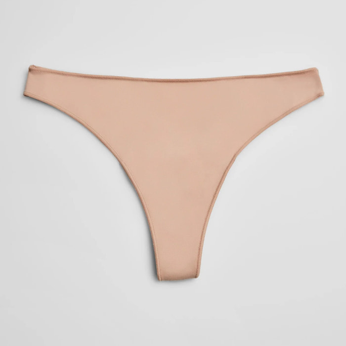 Perizoma basico in cotone beige