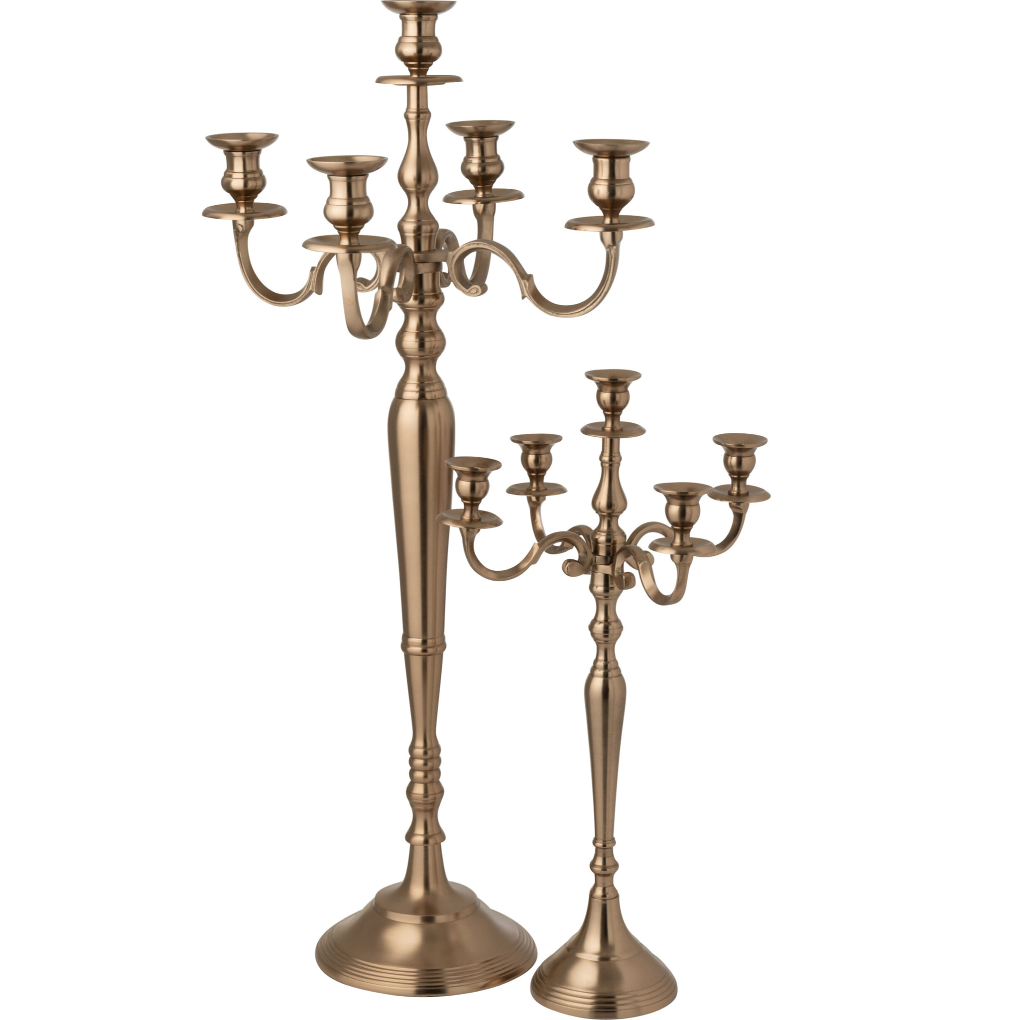 J-Line bougeoir - aluminium - couleur or rosé - large