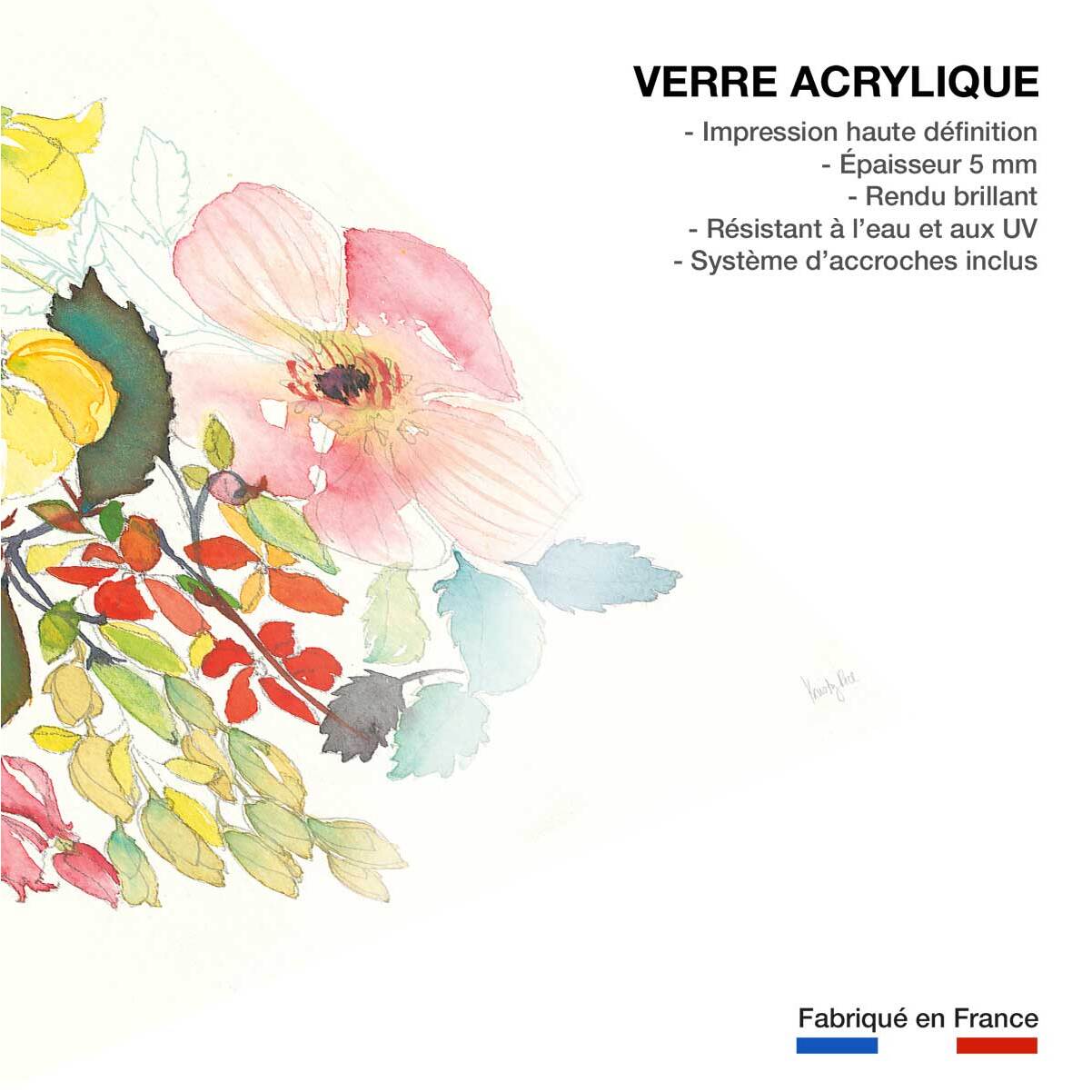 Tableau fleurs Boutons d'or Tableau plexiglas