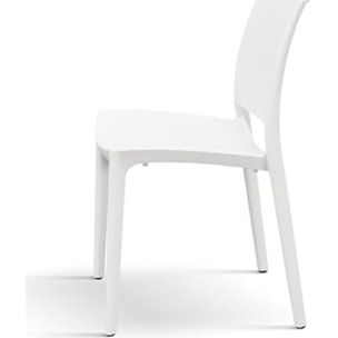 Set di 4 sedie NORTH BEACH in polipropilene bianco