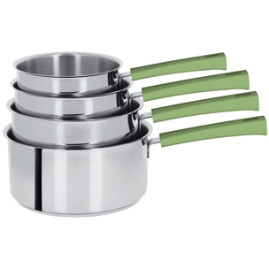 Set de 4 casseroles inox fixe