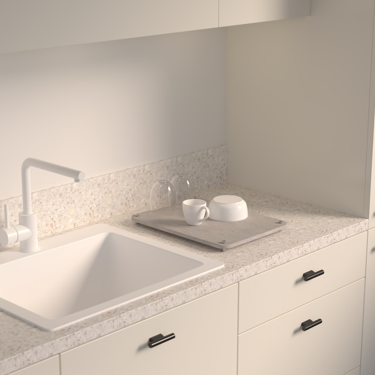 Tapis en diatomite gris 40x30cm