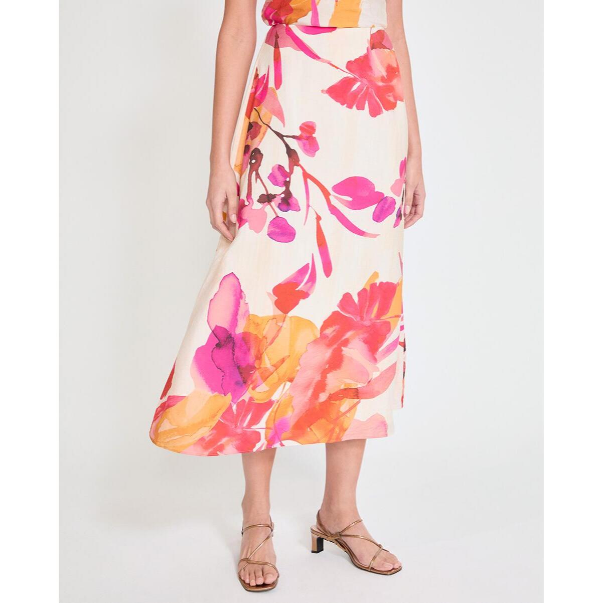 Gonna con stampa floreale