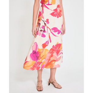 Gonna con stampa floreale