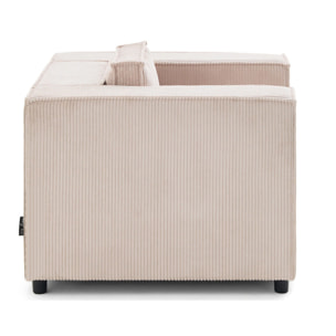 Stella - fauteuil en velours côtelé - Beige