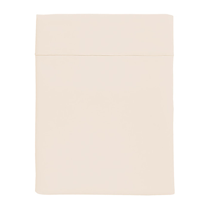 Drap plat uni en percale de coton lavée, DELICATE