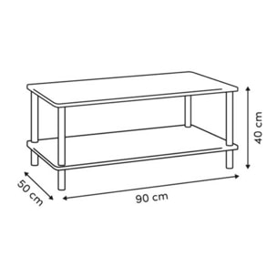 Table basse Come 90x50x40cm