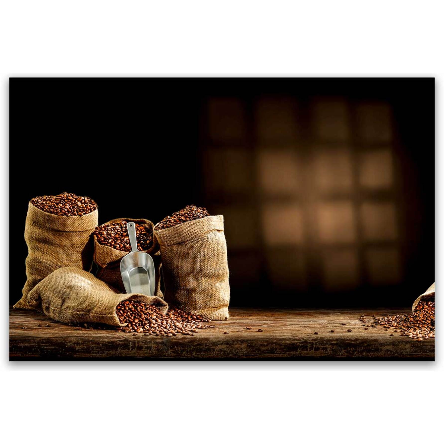 Tableau sacs de café grains Toile imprimée