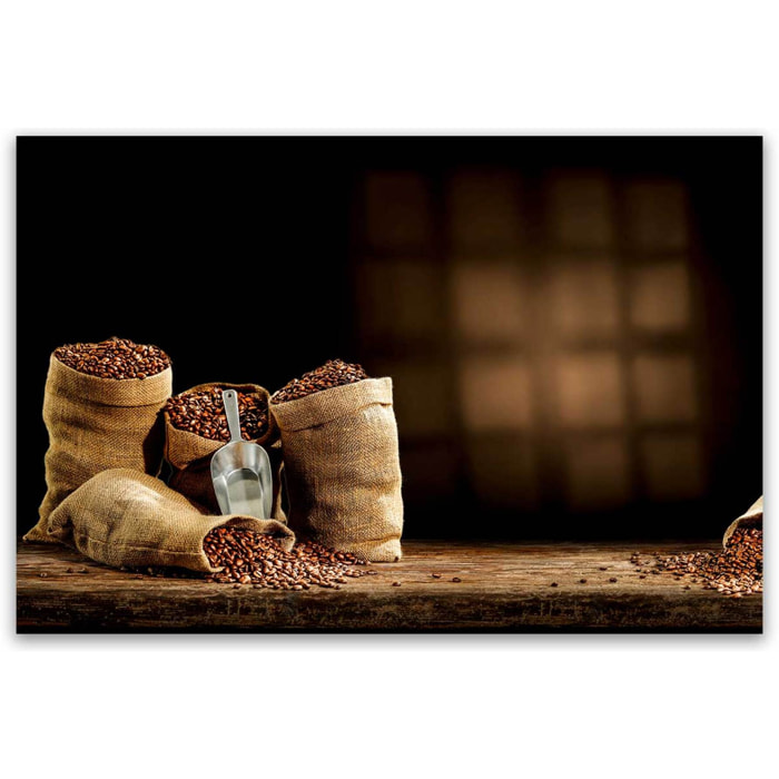 Tableau sacs de café grains Toile imprimée