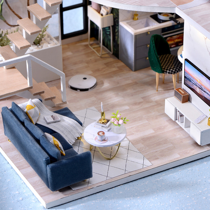 Duple-Time Accogliente. Modello 3D realistico con grande dettaglio, copertura antipolvere e luci led.