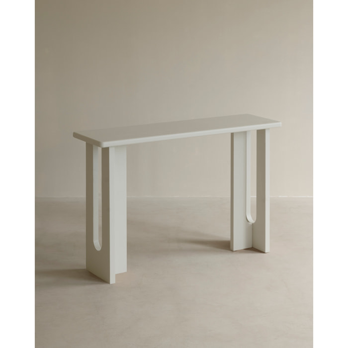 Console en microciment en 120x33cm Hauteur: 80 Longueur: 120 Largeur: 33