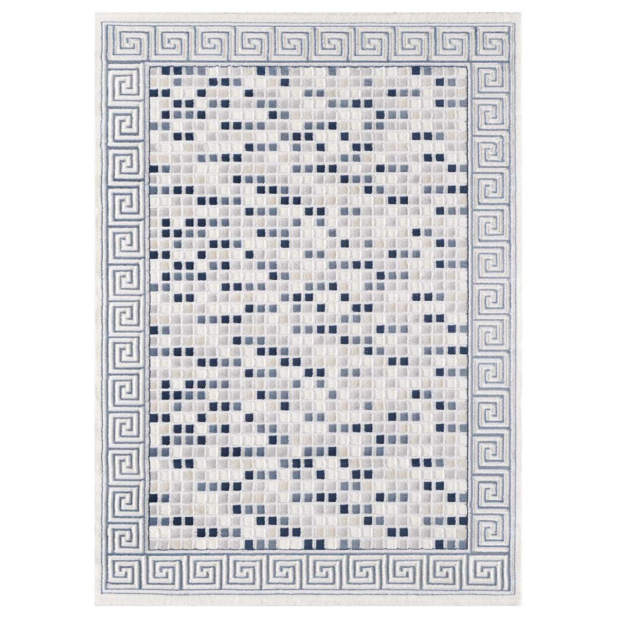 Tapis salon et chambre tissé motif géométrique TUJA