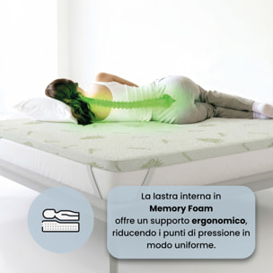 TOPPER MEMORY CON FODERA ALOE - Made in Italy