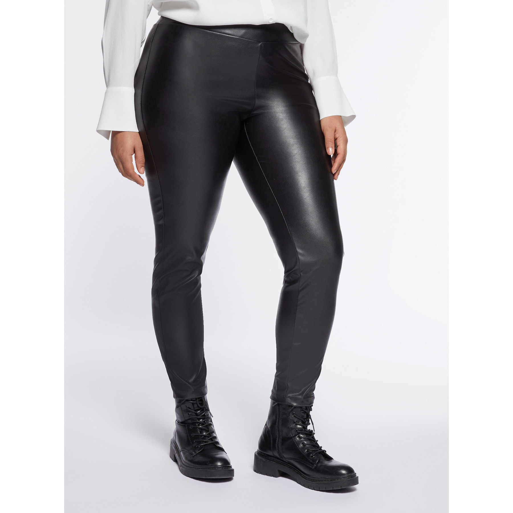 Fiorella Rubino - Leggings de piel sintética - Negro