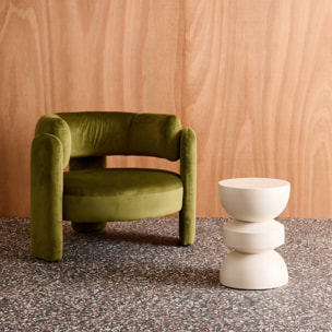 Table d'appoint, bout de canapé, table de chevet métal Ø32 x H43,5cm ASSA