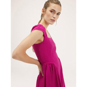 Motivi - Mini dress misto lino - Fucsia