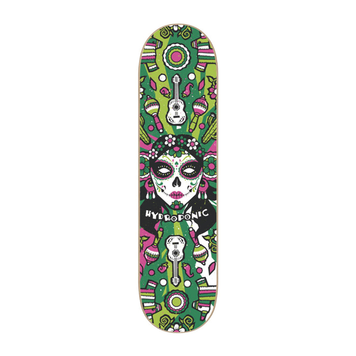 Tabla de skate Hydroponic MEXICAN SKULL 2.0 GREEN CATRINA