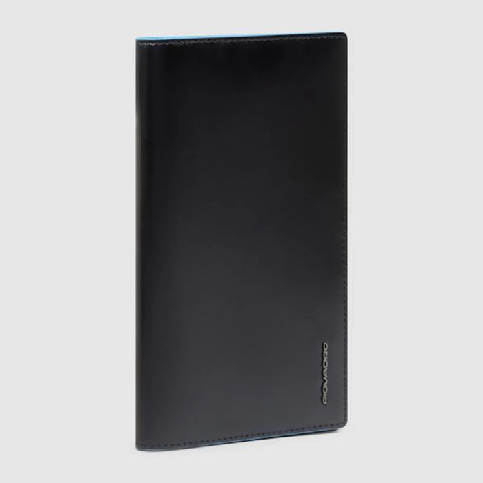 Piquadro Porta documenti da viaggio in pelle con porta carte di credito, schermato con protezione RFID