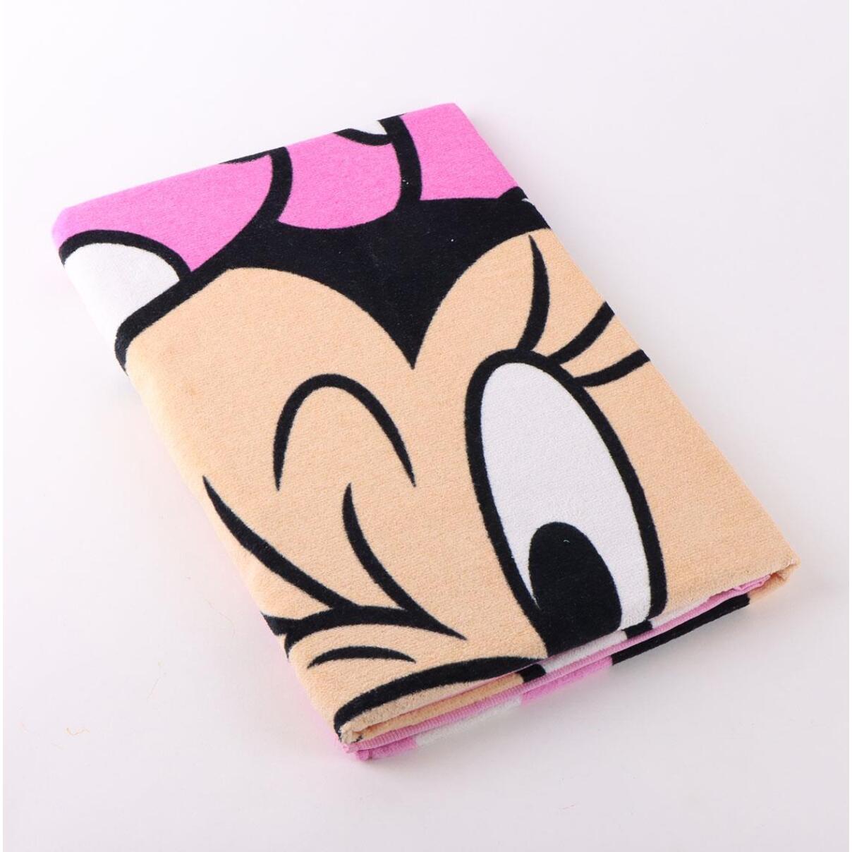 Toalla Microfibra de Minnie - 70x140x1 cm - Color:Rosa