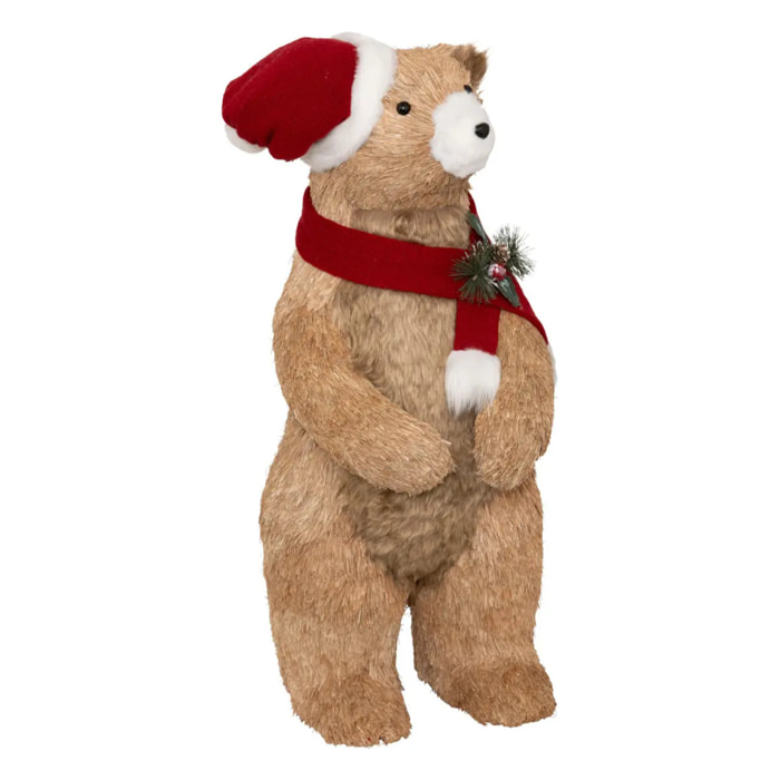 PLF OURS BOIS BONNET H75CM