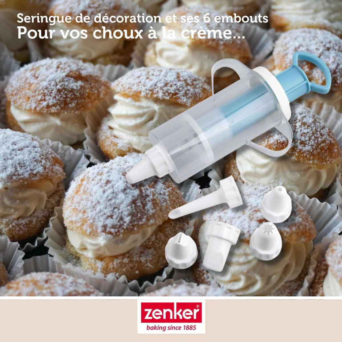 Seringue de pâtisserie et 6 embouts Zenker Sweet Sensation