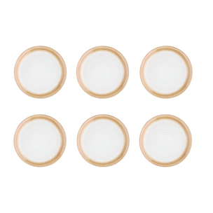 Assiette COSMOS Ø21,5cm - 6 pièces - Crème