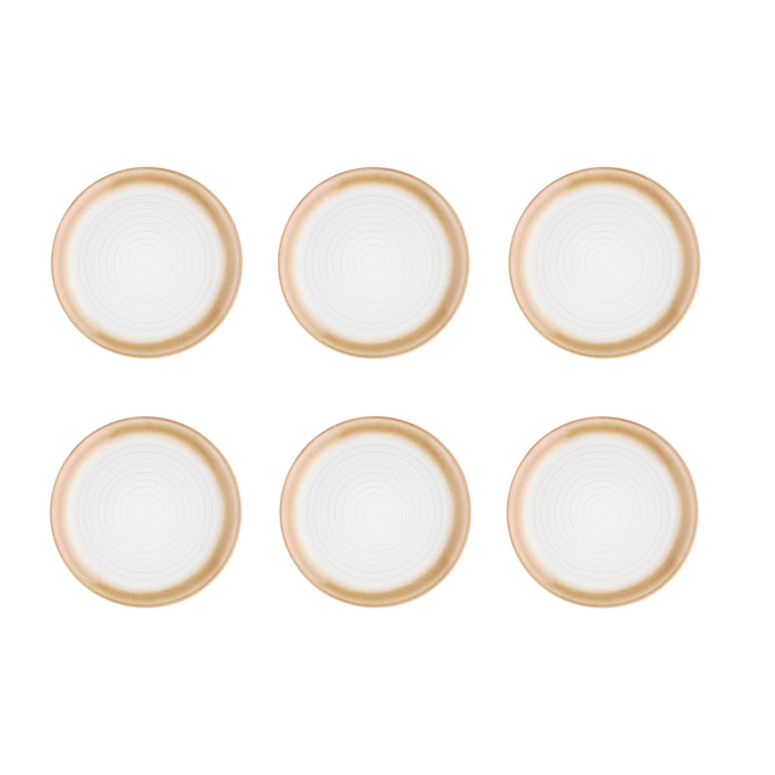 Assiette COSMOS Ø21,5cm - 6 pièces - Crème