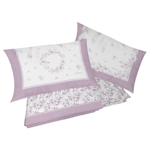 completo letto marsiglia rosa in cotone 100% cotone