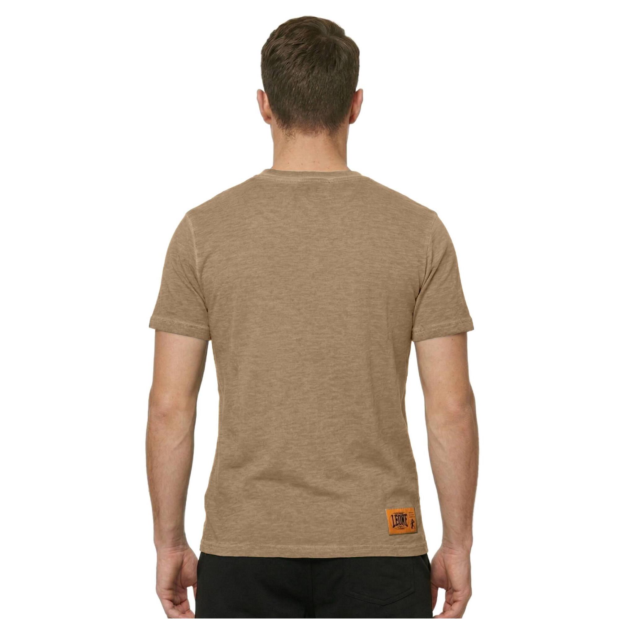 Camiseta de manga corta para hombre con efecto desgastado