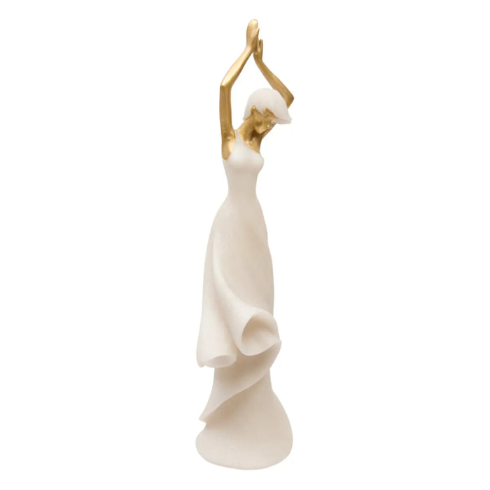 Femme dansante déco Casey H.35cm blanc