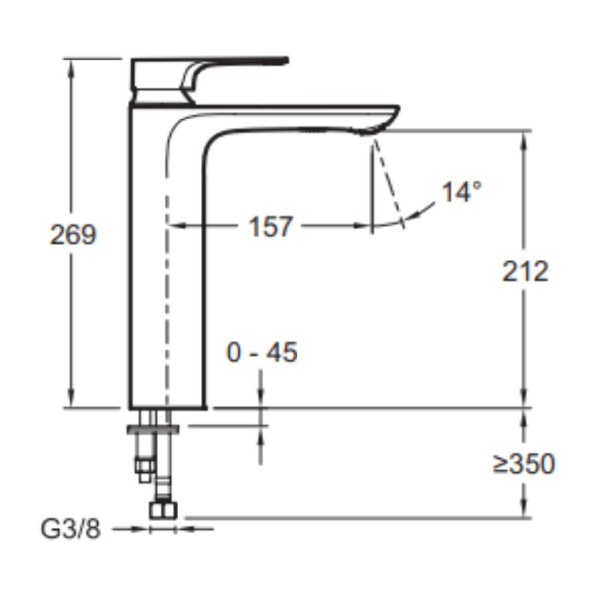 Lot de 2 mitigeurs lavabo haut Aleo+ sans vidage chromés