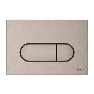 Root plaque de commande double touche, nickel brossé (740-2295)