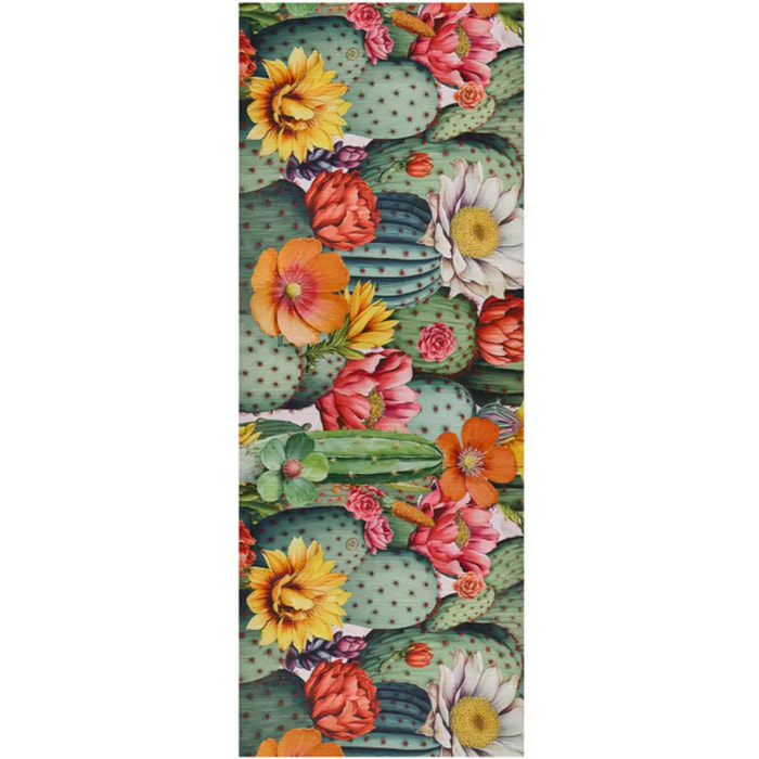 RICCI Alfombra lavable de cocina diseño floral Multicolor, varias medidas disponibles.