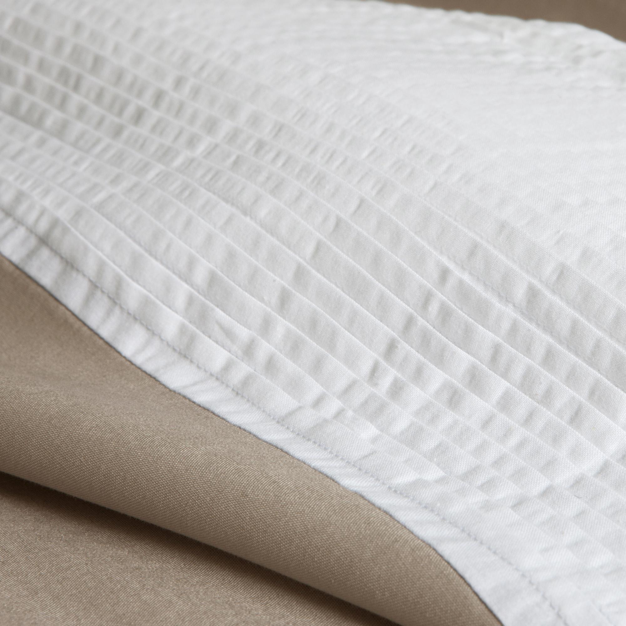 Housse de couette unie en percale de coton BIO, PLISSE TENDANCE