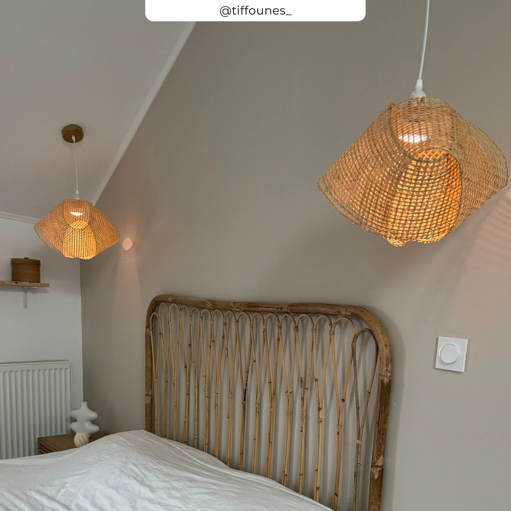 Suspension en bambou naturel et métal D40 cm - Orta