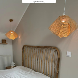 Suspension en bambou naturel et métal D40 cm - Orta