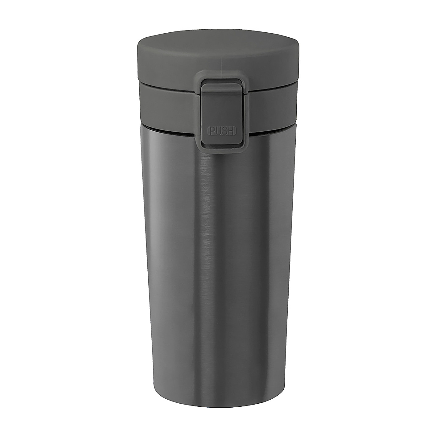 Vaso térmico de acero inox, con doble pared y 380 ml de capacidad. Incluye tapa con cierre a rosca para un óptimo sellado y dosificador.