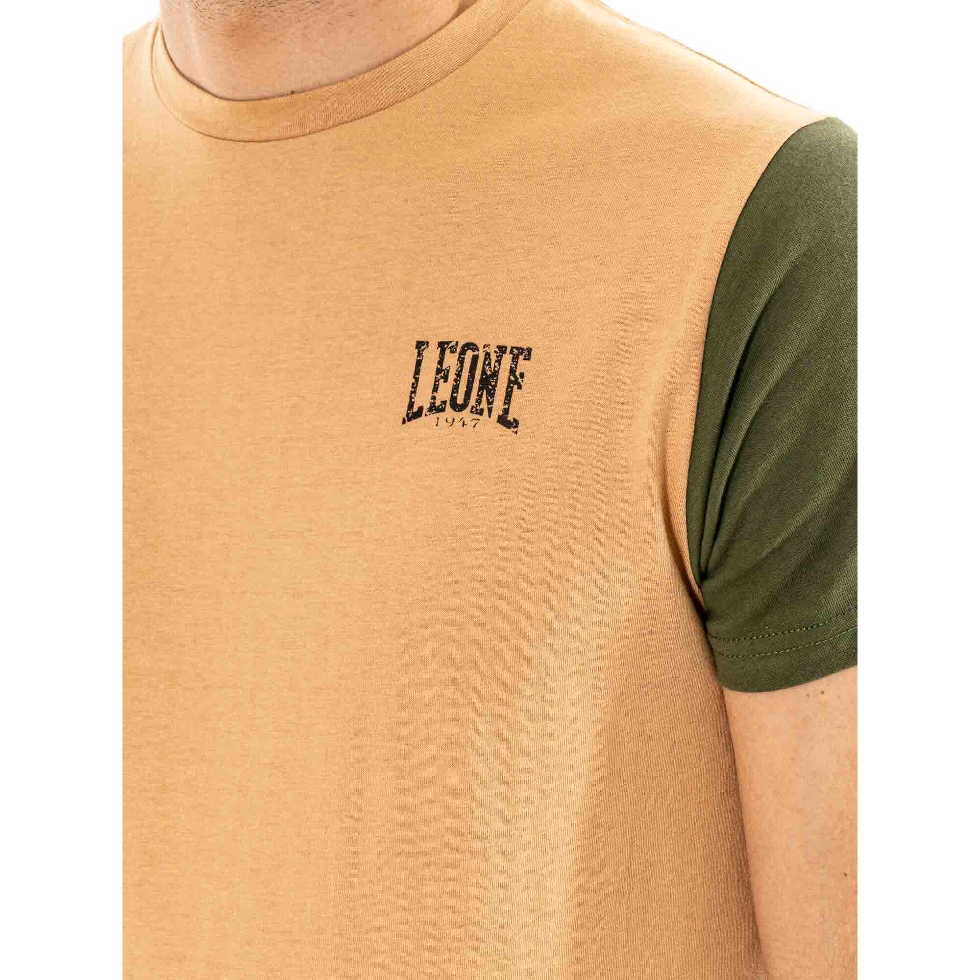 T-shirt uomo a manica corta in contrasto,logo piccolo Leone 1947 Color Block