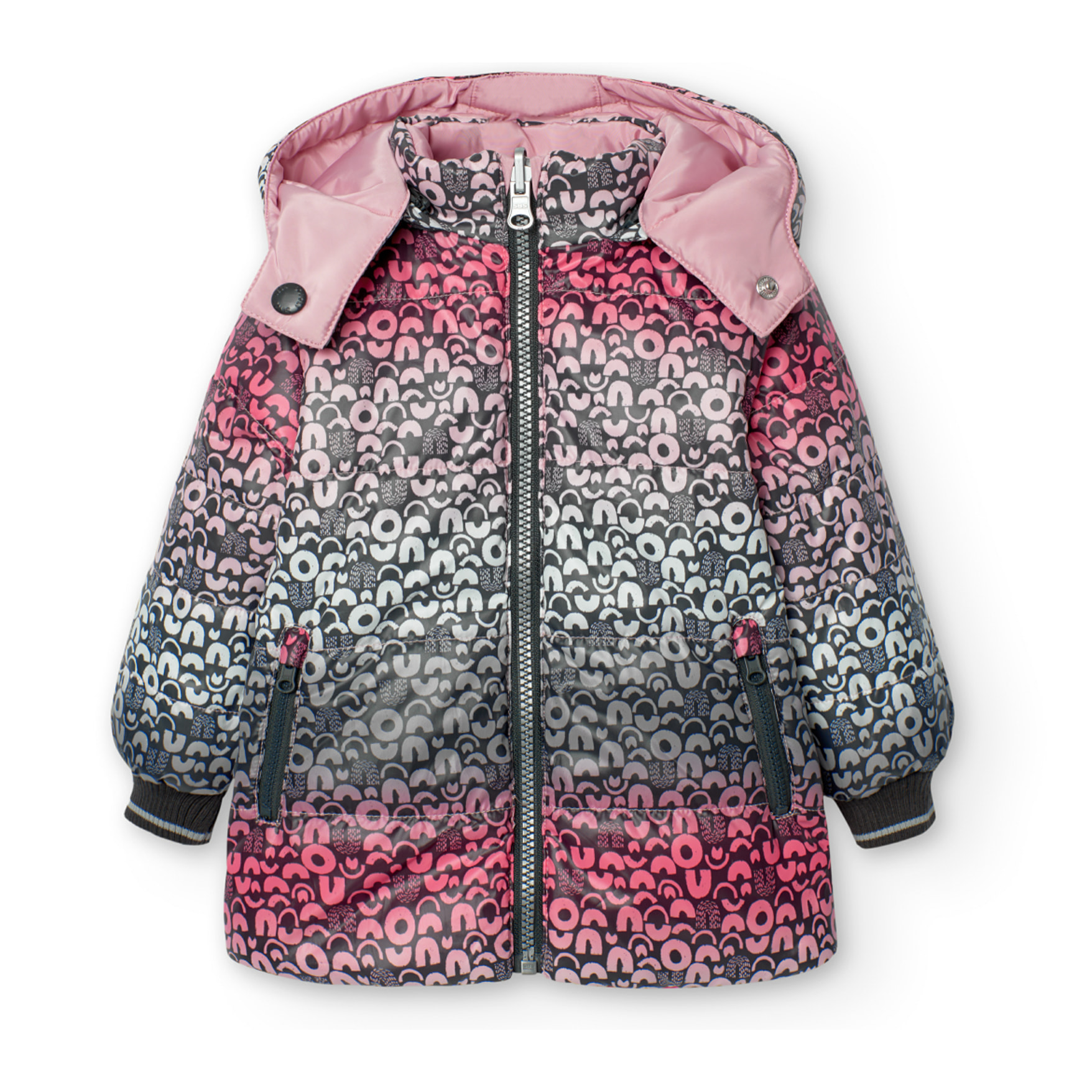 Parka reversible de bebé niña