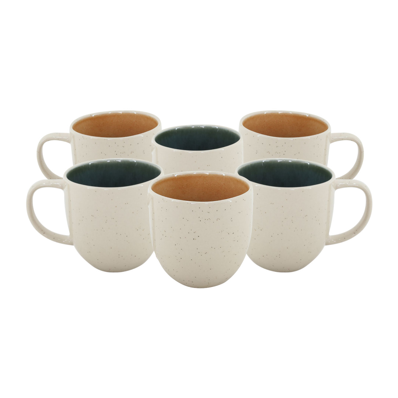 Lot de 6 mugs, CORALIA