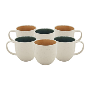 Lot de 6 mugs, CORALIA