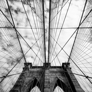 Affiche deco Brooklyn Bridge details Affiche sous cadre noir